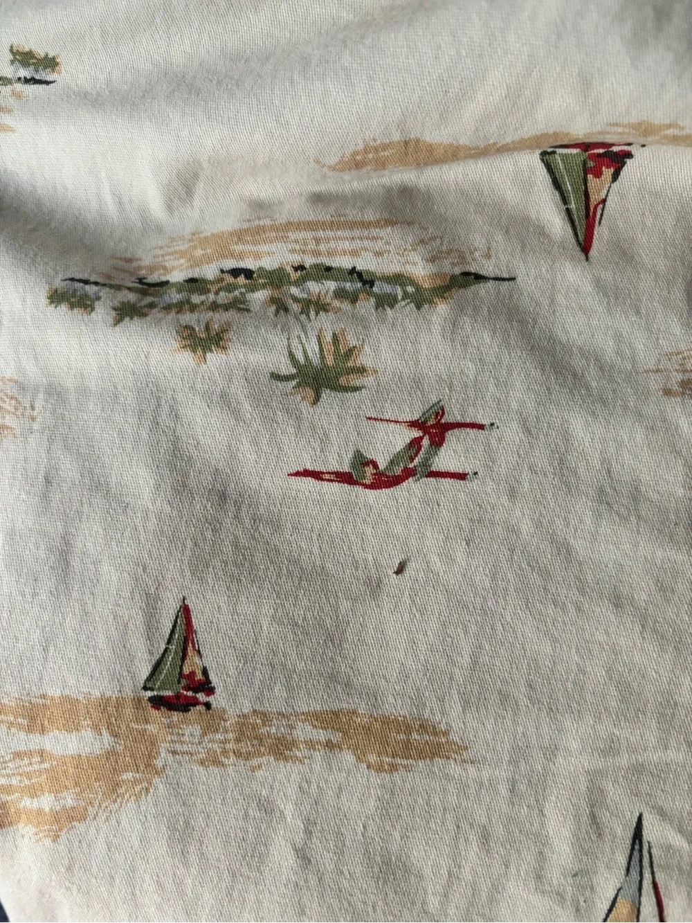 NWT Iron Co.Men's Beige Outerbank Island Print Shorts Swim Trunks  Size S